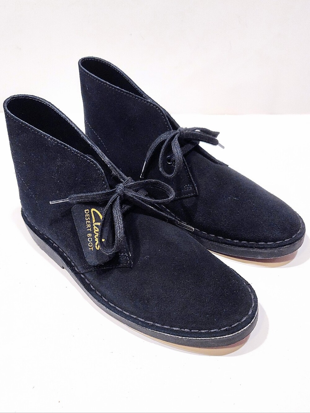 Clarks Desert Boot Black Suede Women's 9M UK 6.5 EU 40 Lace Up 26156656